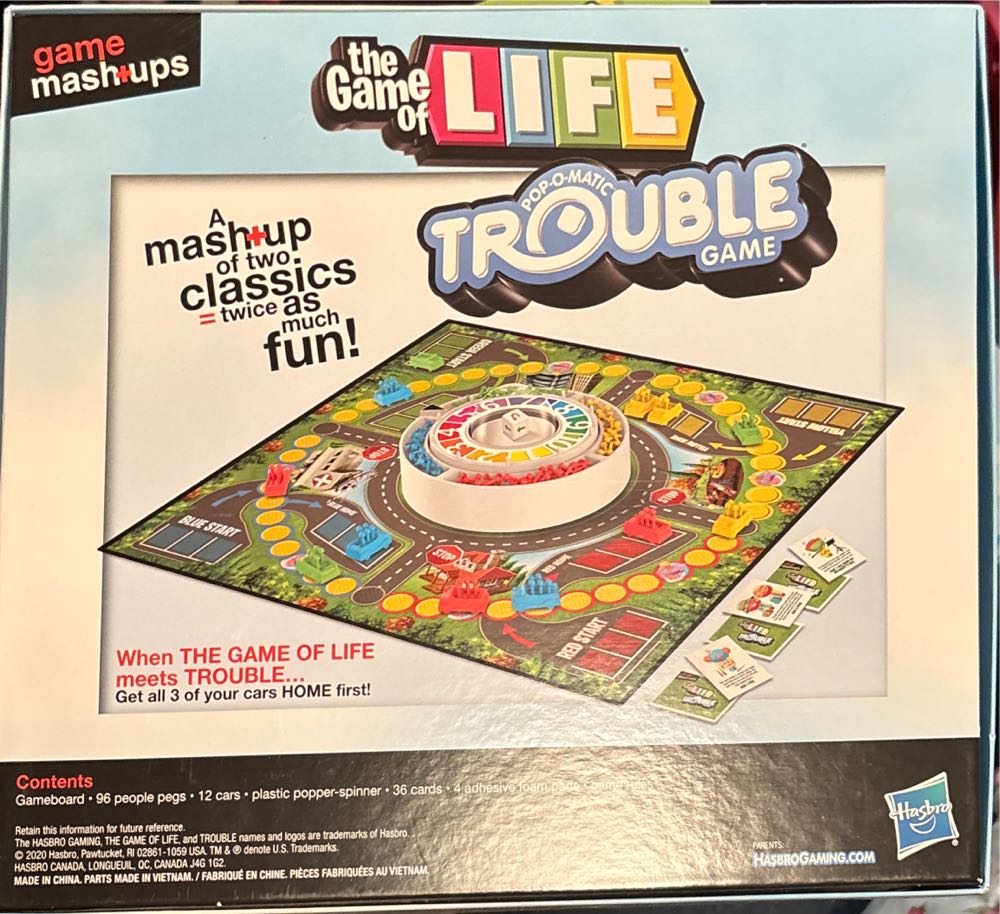 Game Of Life, The: Trouble  (2-4) board game collectible [Barcode 630509971053] - Main Image 2