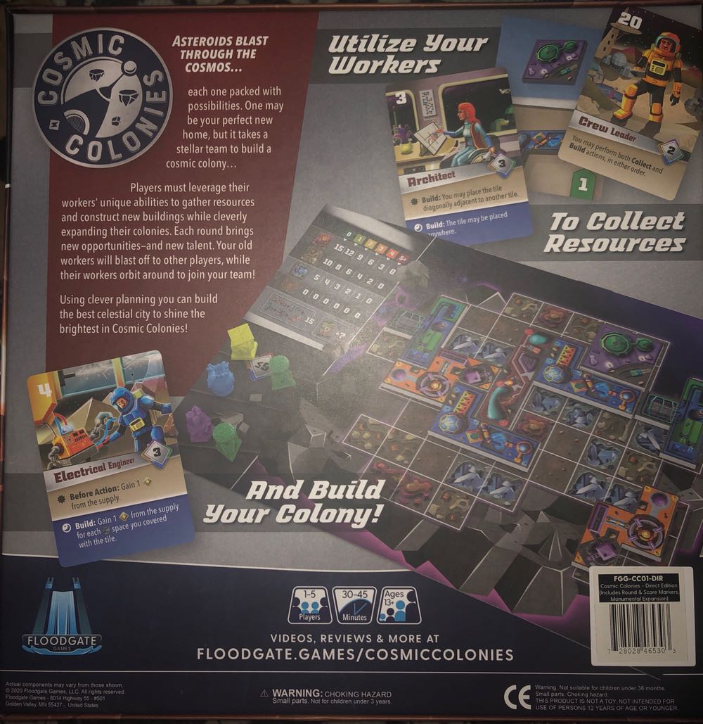 Cosmic Colonies  (1-5) board game collectible [Barcode 728028465303] - Main Image 2