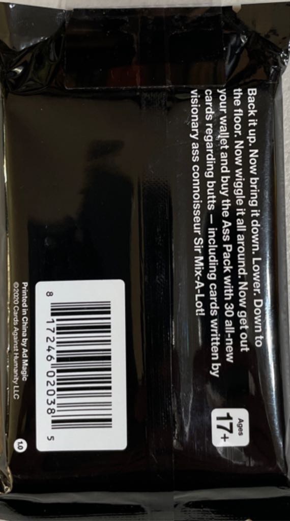 Cards Against Humanity: Ass Pack  (4+) board game collectible [Barcode 817246020385] - Main Image 2