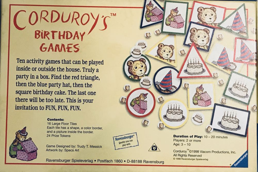 Corduroy’s Birthday Games  (2+) board game collectible [Barcode 4005556214846] - Main Image 2