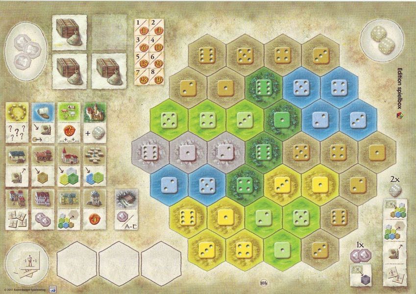 Castles of Burgundy: Expansion 01 - Player Boards  (2-4) board game collectible - Main Image 2