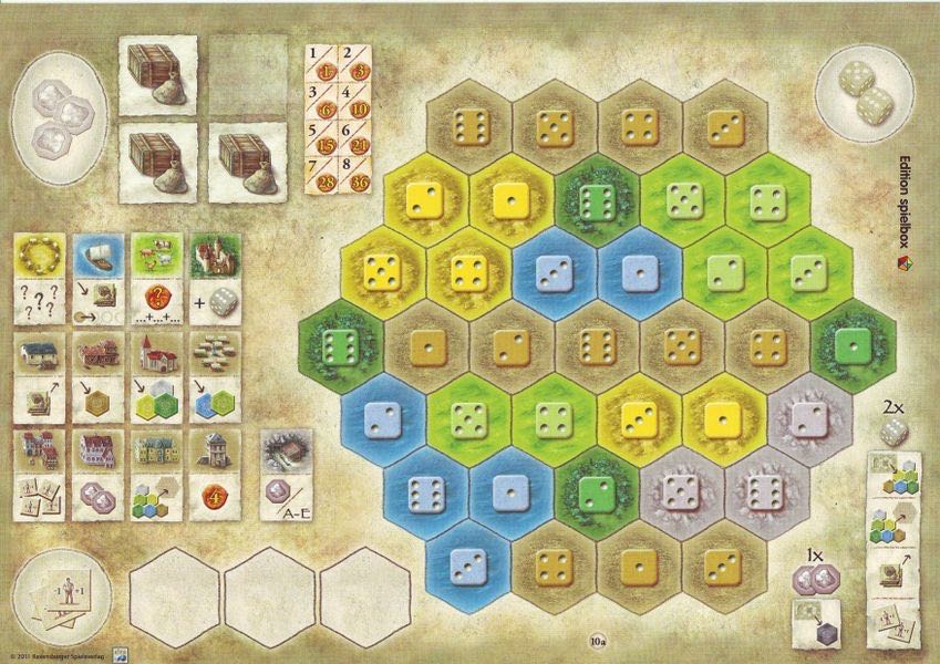 Castles of Burgundy: Expansion 01 - Player Boards  (2-4) board game collectible - Main Image 3