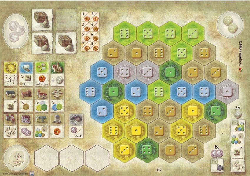 Castles of Burgundy: Expansion 01 - Player Boards  (2-4) board game collectible - Main Image 4