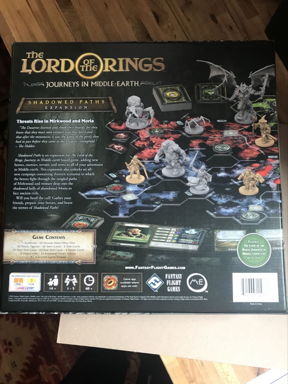 The Lord Of The Rings: Journeys In Middle-earth Shadowed Paths Expansion  (1-5) board game collectible [Barcode 841333110338] - Main Image 2
