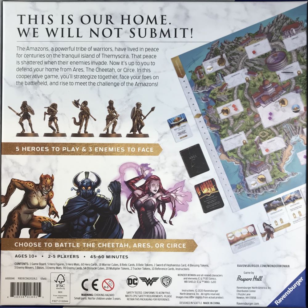 Wonder Woman Challenge Of The Amazons  (2-5) board game collectible [Barcode 810558018415] - Main Image 2
