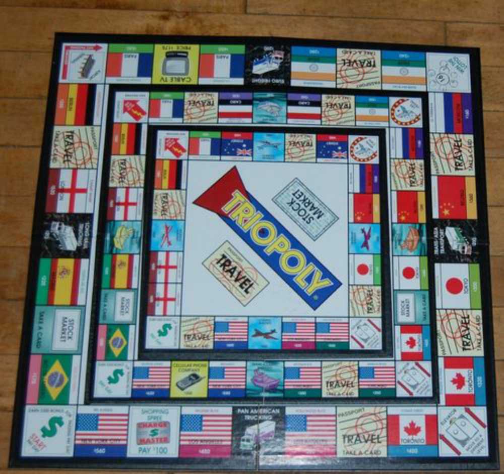 Triopoly  (2-8) board game collectible [Barcode 617316910628] - Main Image 2