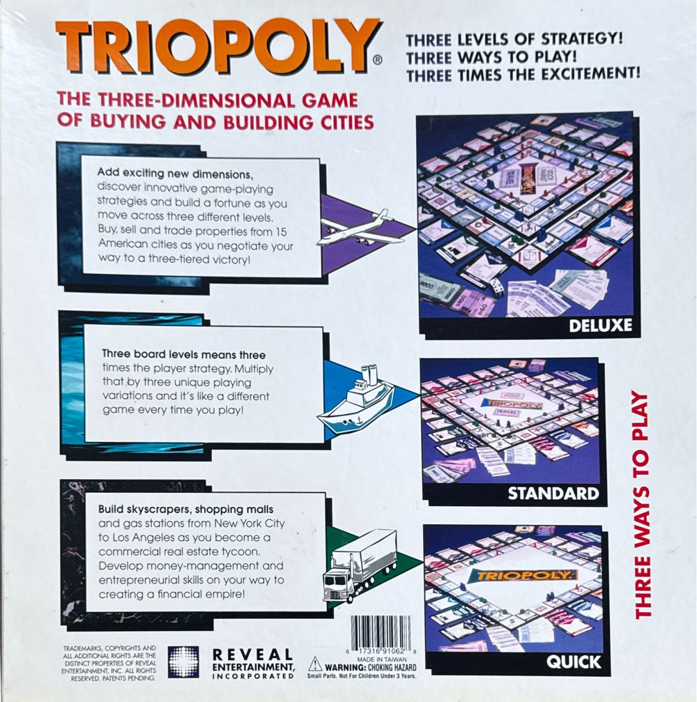 Triopoly  (2-8) board game collectible [Barcode 617316910628] - Main Image 3