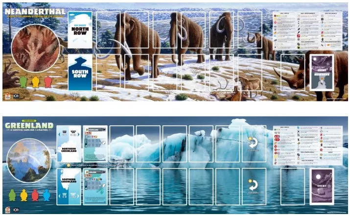 Neanderthal / Greenland Folding Game Board/Map  board game collectible [Barcode 653341040862] - Main Image 2