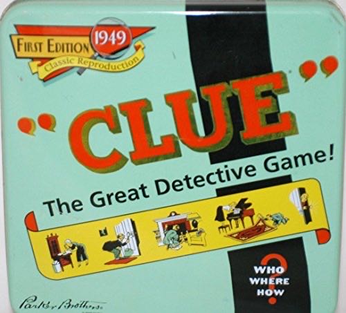 Clue The Great Detective Game: First Edition Classic Reproduction  board game collectible [Barcode 071404310811] - Main Image 1