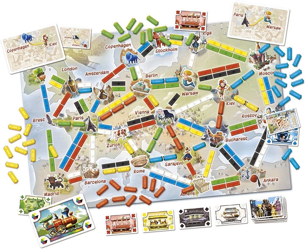 Ticket To Ride: First Journey- Europe  (2-4) board game collectible [Barcode 824968200278] - Main Image 3