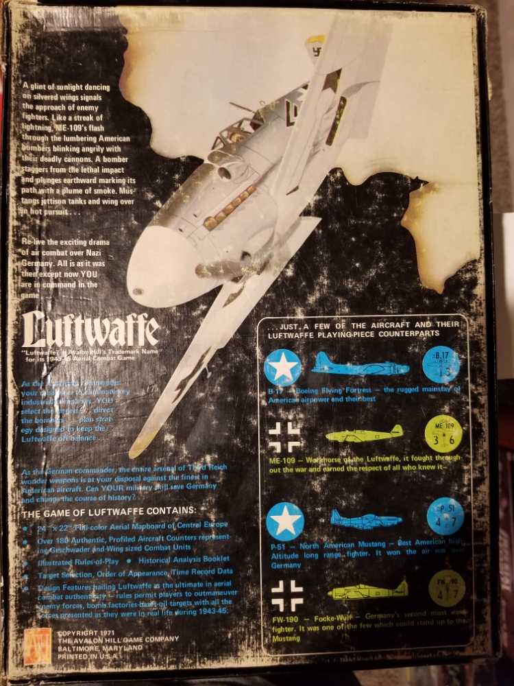 Luftwaffe: The Game of Aerial Combat over Germany 1943-45  (2) board game collectible - Main Image 2