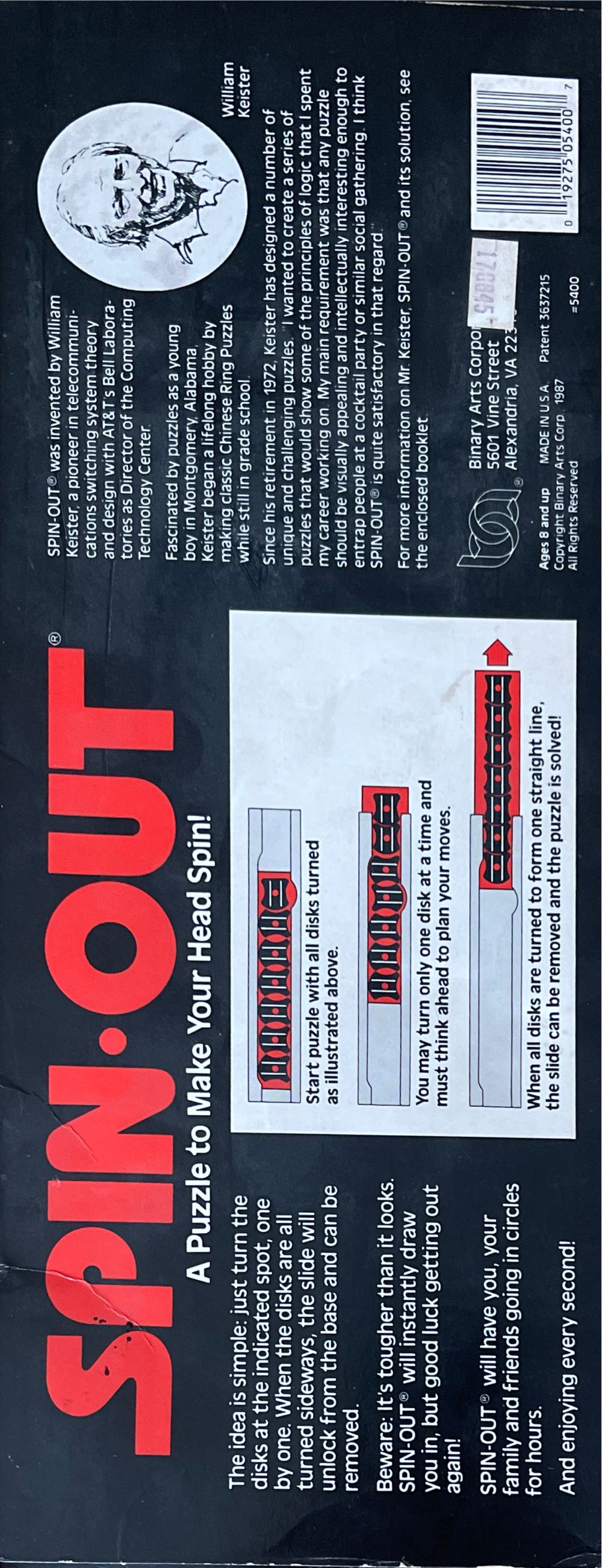 Spin-out A Puzzle To Make Your Head Spin!  (1) board game collectible [Barcode 019275054007] - Main Image 2