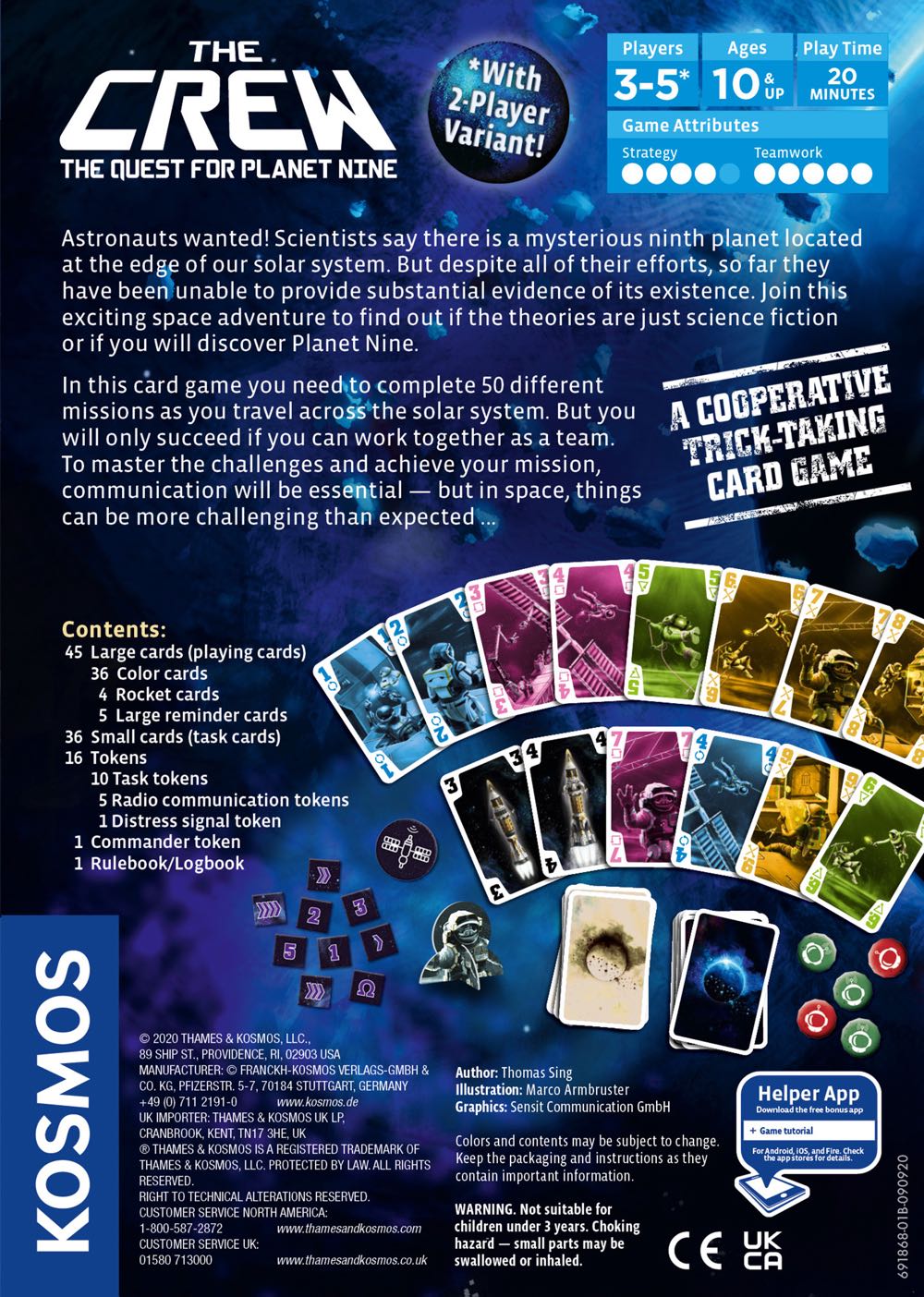 The Crew: The Quest For Planet Nine  (3-5) board game collectible [Barcode 814743015005] - Main Image 2