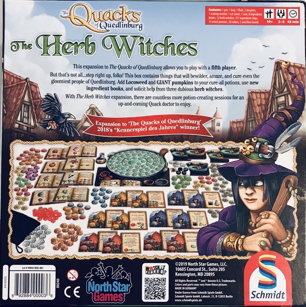 The Quacks of Quedlinburg: The Herb Witches En (Ext)  (2-5) board game collectible [Barcode 892884000036] - Main Image 2