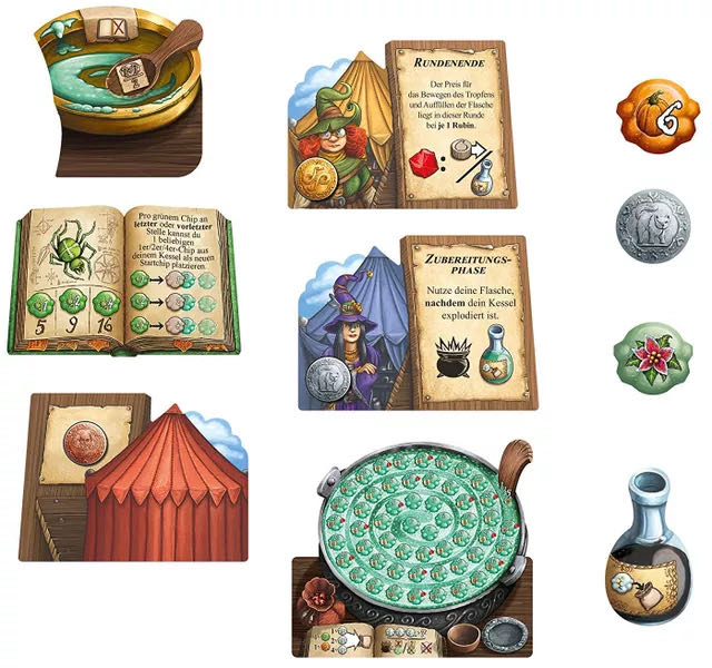 The Quacks of Quedlinburg: The Herb Witches En (Ext)  (2-5) board game collectible [Barcode 892884000036] - Main Image 3