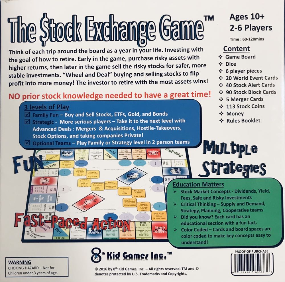 Stock Exchange Game New 2nd Edition Is Here  (2-6) board game collectible [Barcode 037136050388] - Main Image 2