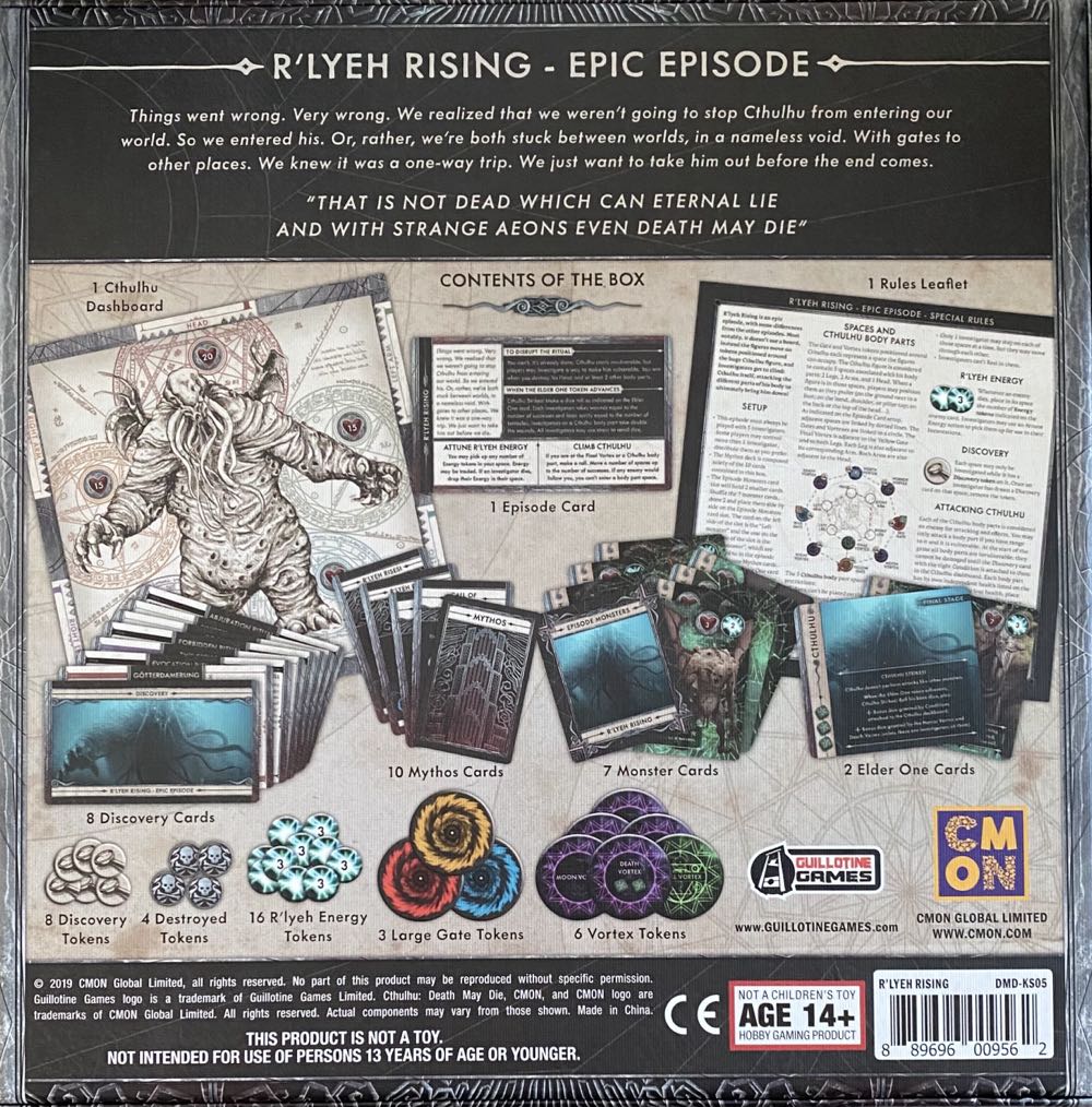 Cthulhu: Death May Die-R’lyeh Rising  board game collectible [Barcode 889696009562] - Main Image 2