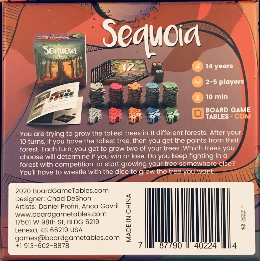 Sequoia +upgrades  (2-5) board game collectible [Barcode 787790402244] - Main Image 2