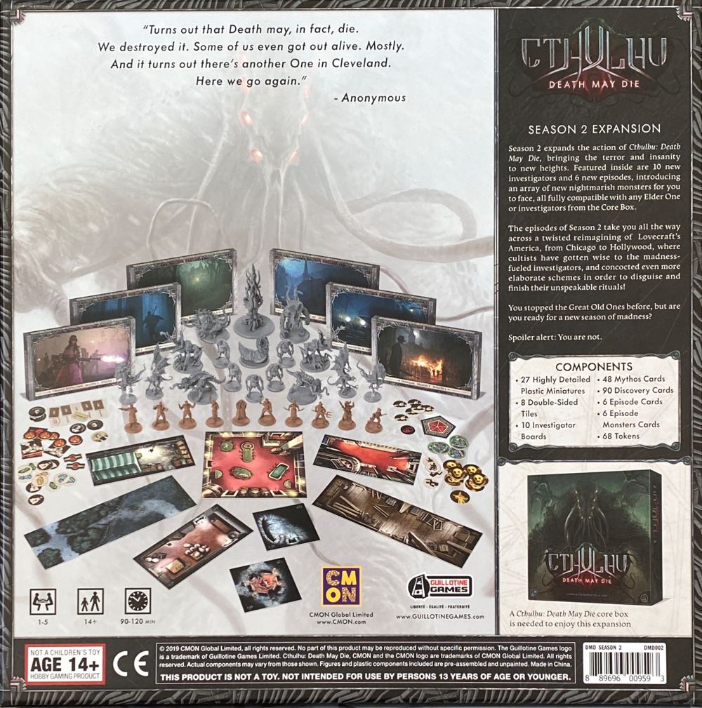 Cthulhu Death May Die: Season 2  (1-5) board game collectible [Barcode 889696009593] - Main Image 2