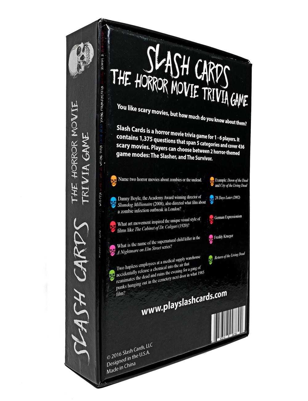 Cards Slash The Halloween Trivia By Slash Cards The Horror Movie Trivia Halloween  (1-6) board game collectible [Barcode 682318997892] - Main Image 2