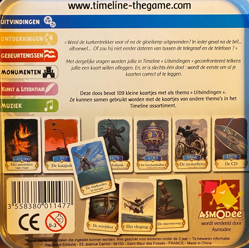 Time Line I Uitvindingen  (2-8) board game collectible [Barcode 3558380011477] - Main Image 2