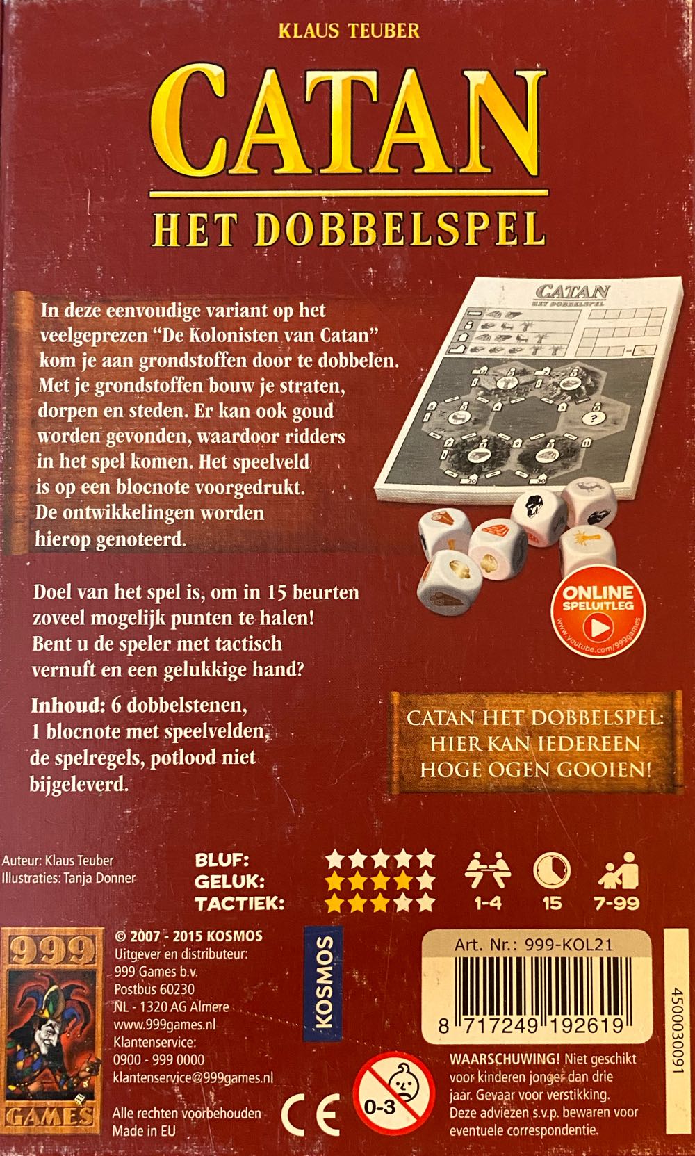 Catan: Dobbelspel  (1-4 Players) board game collectible [Barcode 8717249192619] - Main Image 3