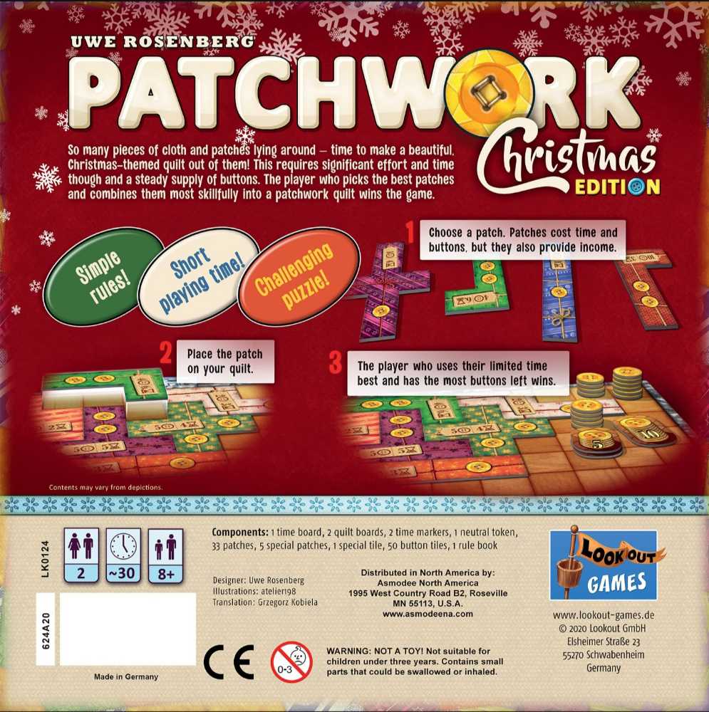 Patchwork: Christmas Edition  (2) board game collectible - Main Image 2