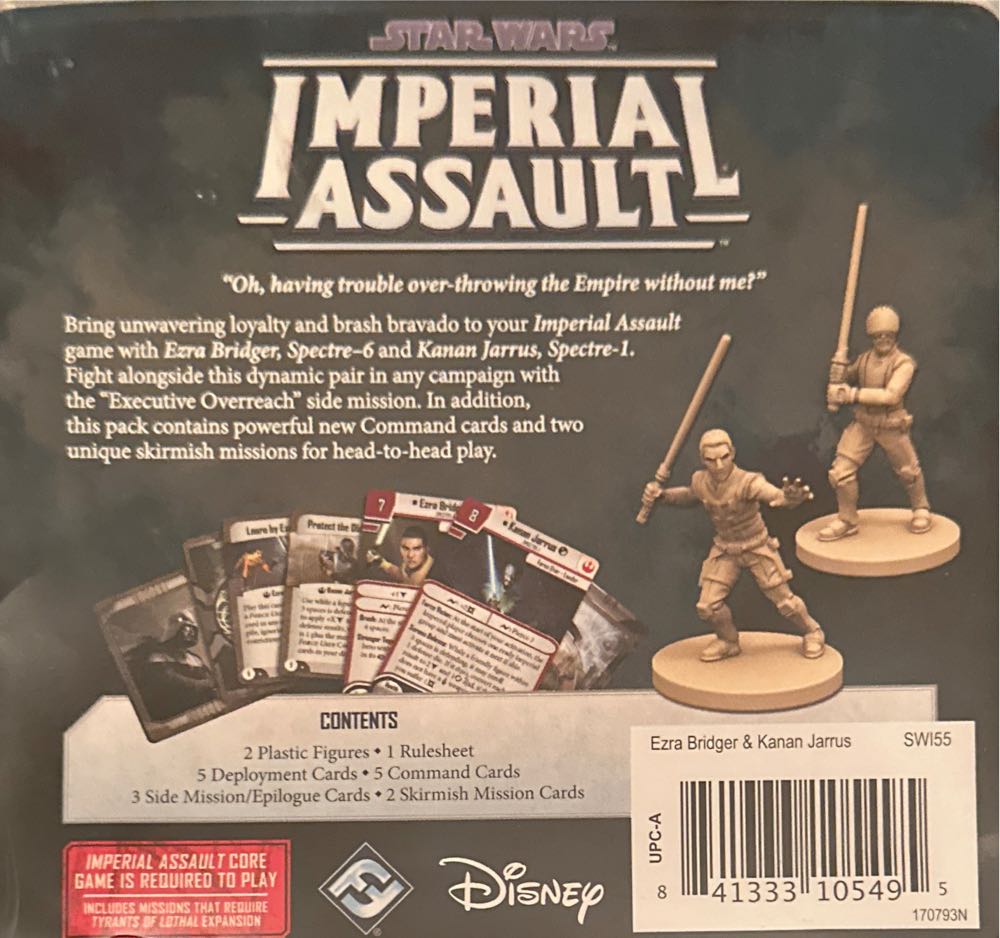 Imperial Assault: Ezra Bridger & Kanan Jarrus  (2-5) board game collectible [Barcode 841333105495] - Main Image 2