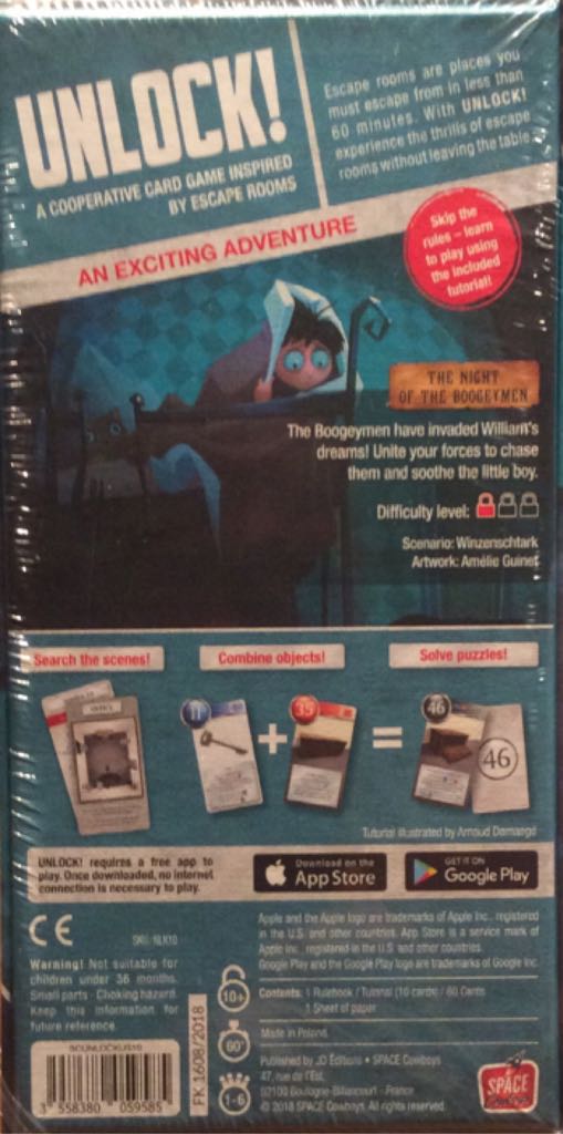 Unlock! Exotic Adventures The Night Of The Boogeymen Games  (1 - 6) board game collectible [Barcode 3558380059585] - Main Image 2