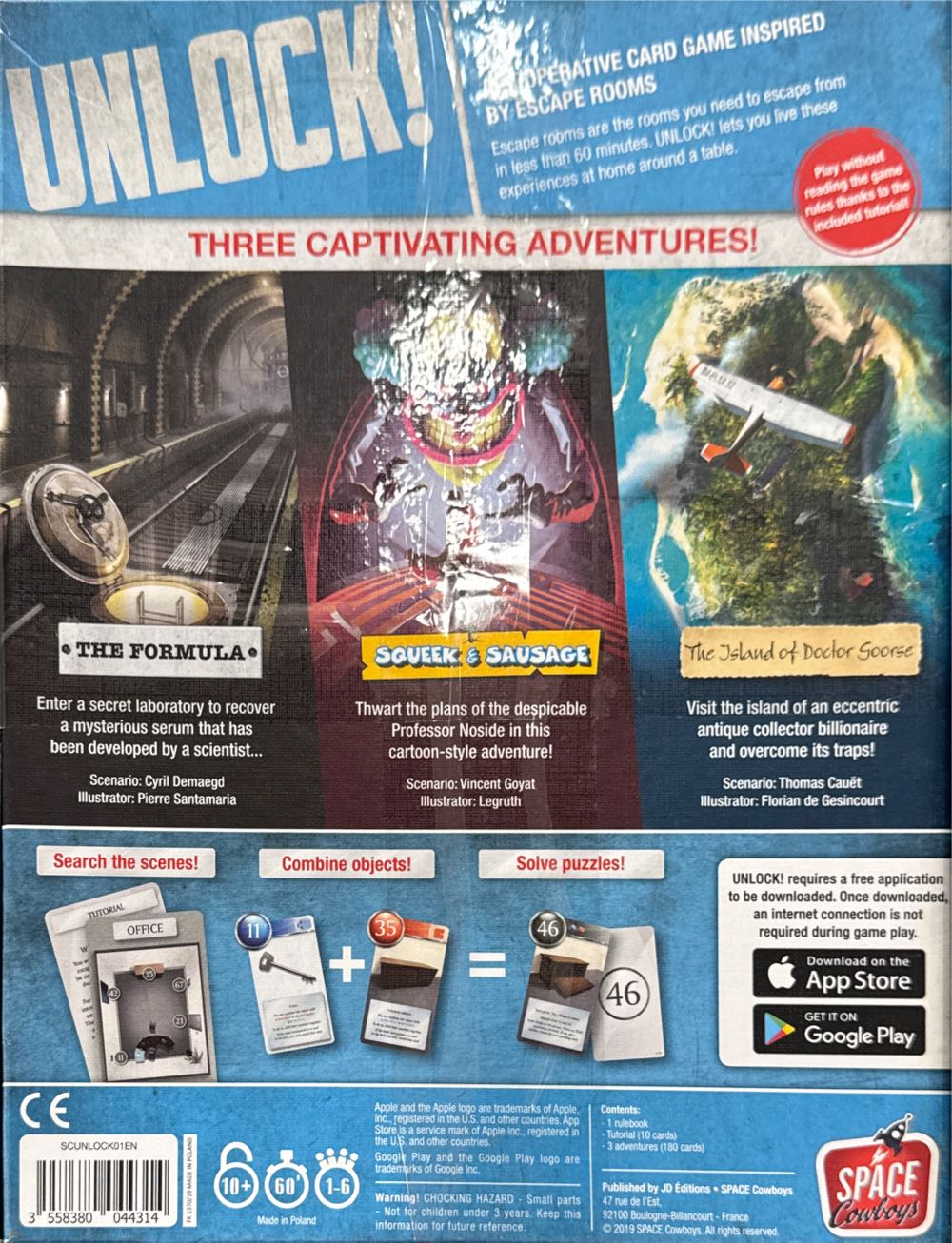 Unlock!: Escape Adventures  (6) board game collectible [Barcode 3558380044314] - Main Image 2