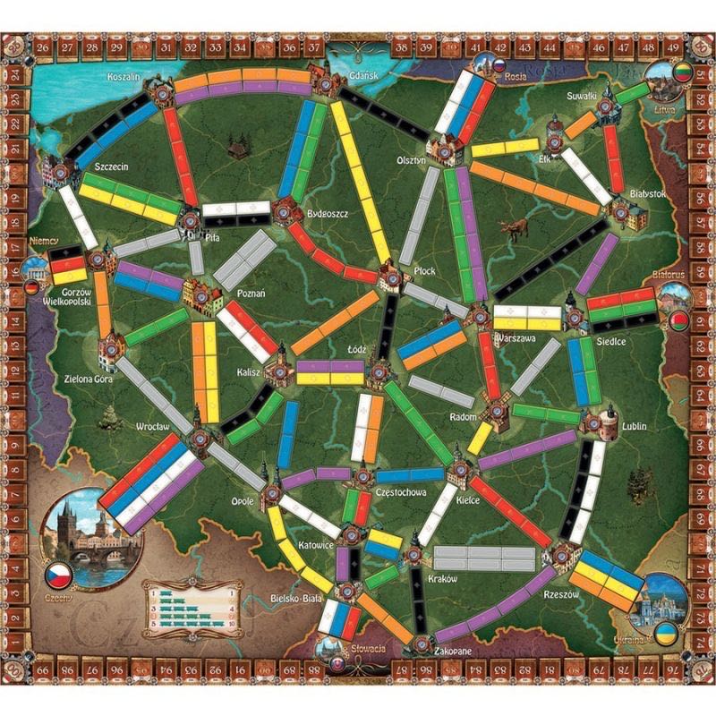 Ticket To Ride: Map 7.5- Poland  (2-4) board game collectible [Barcode 824968211304] - Main Image 3