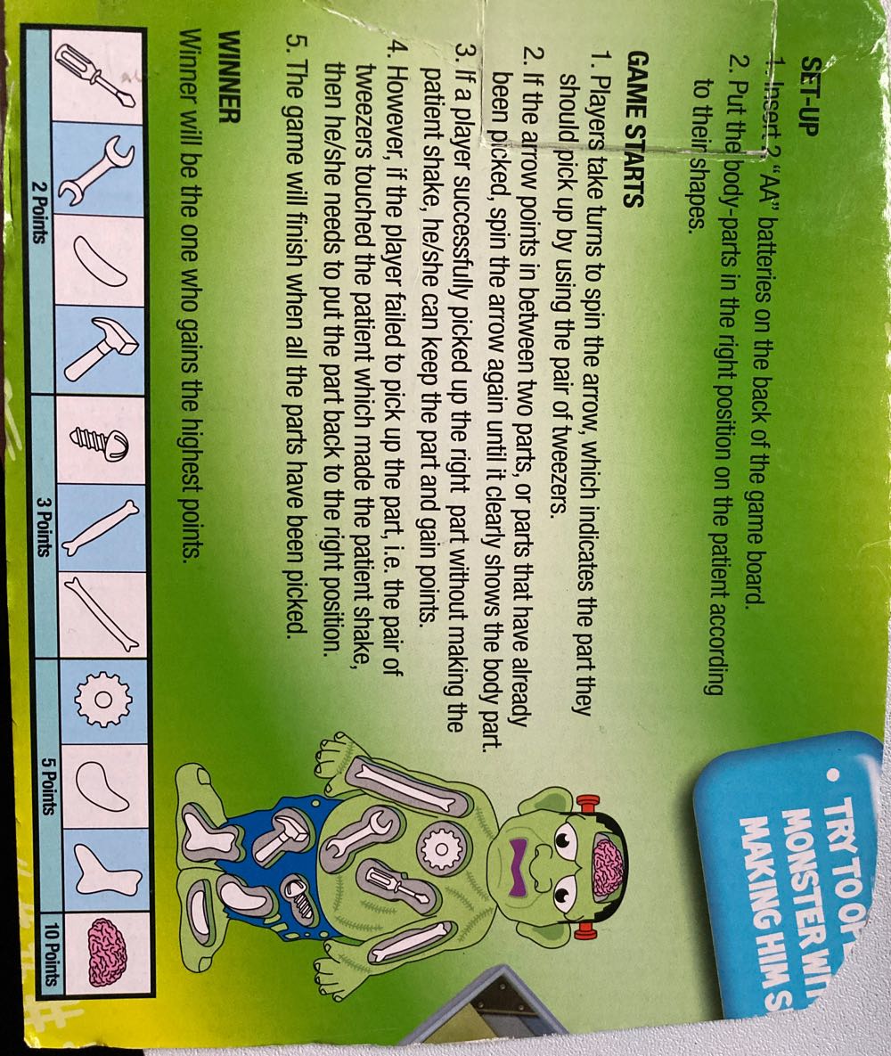 Operation Monster  board game collectible - Main Image 2
