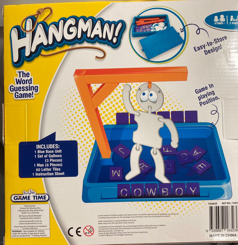 Hangman  board game collectible [Barcode 9339687163236] - Main Image 2