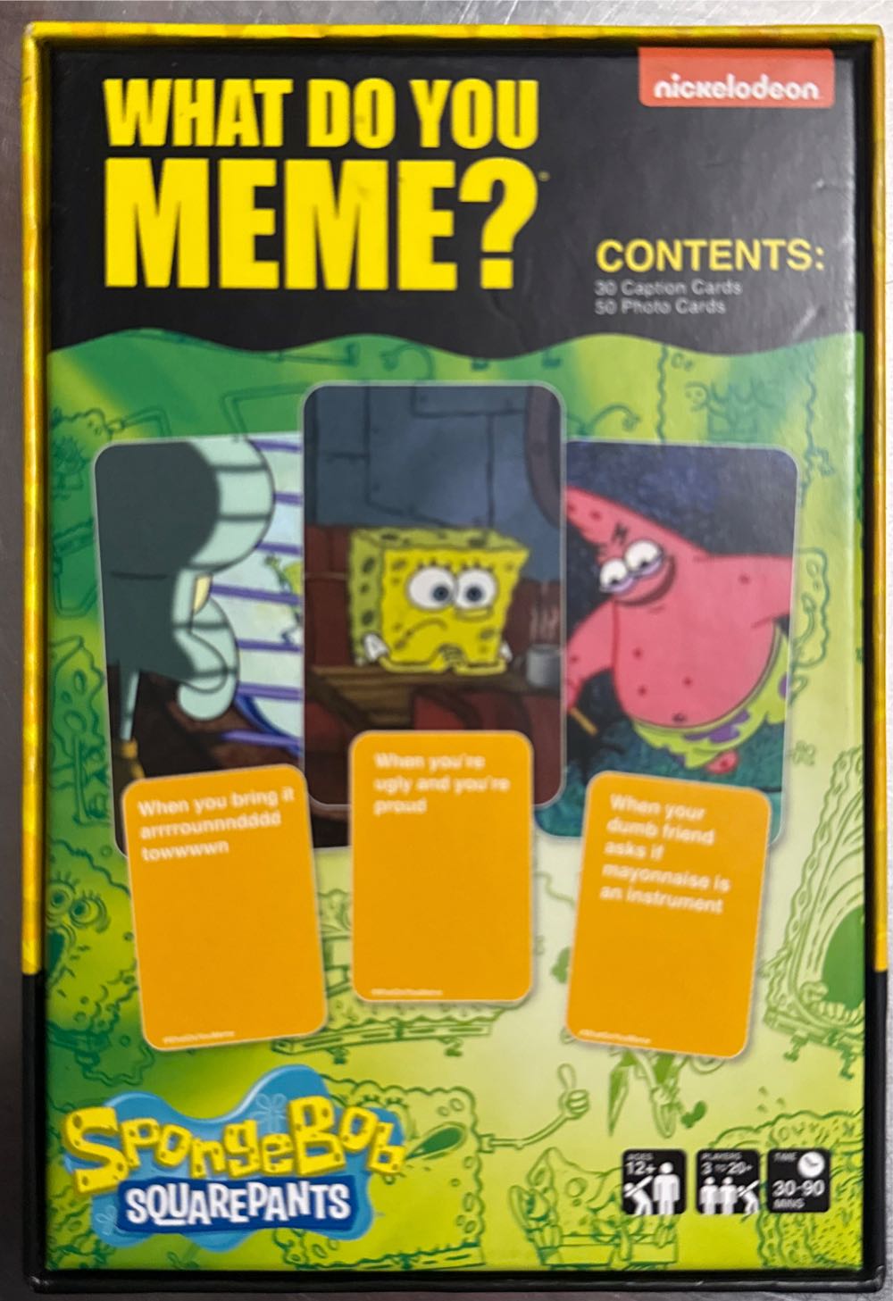 What Do You Meme? SpongeBob SquarePants  (20) board game collectible [Barcode 810816030609] - Main Image 3