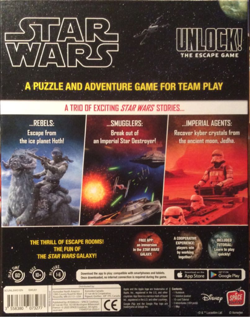 Unlock! 08 - Star Wars  (1 - 6) board game collectible [Barcode 3558380073277] - Main Image 2