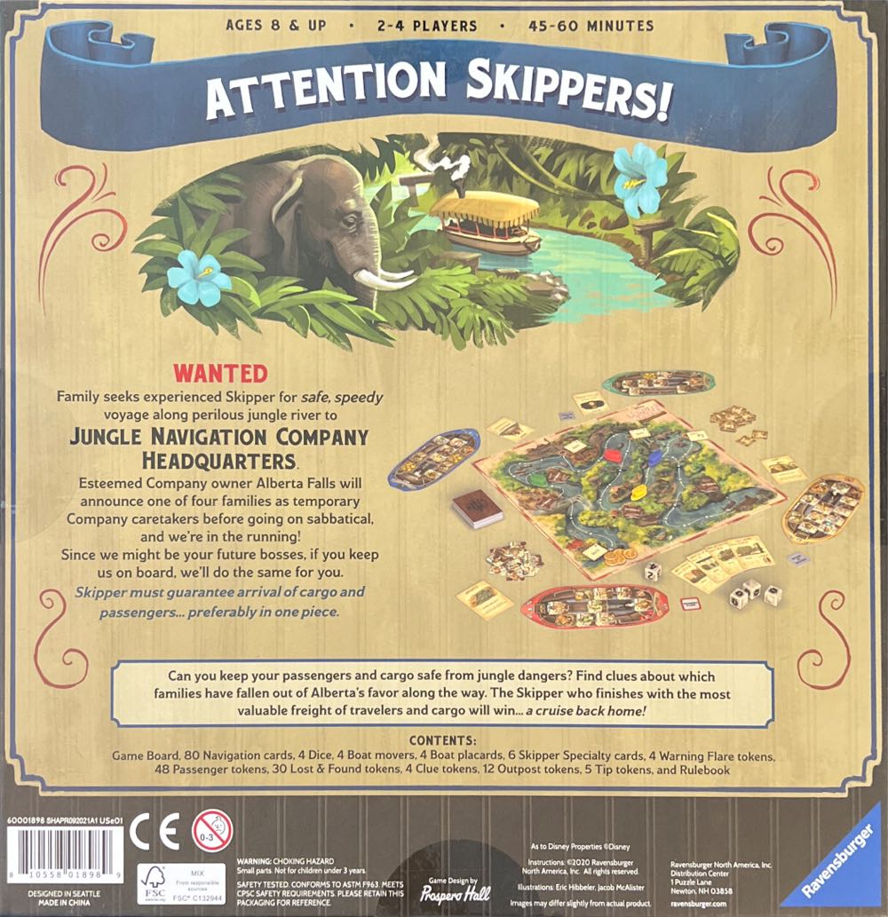 Disney: Jungle Cruise Adventure Game  (2-4) board game collectible [Barcode 810558018989] - Main Image 2
