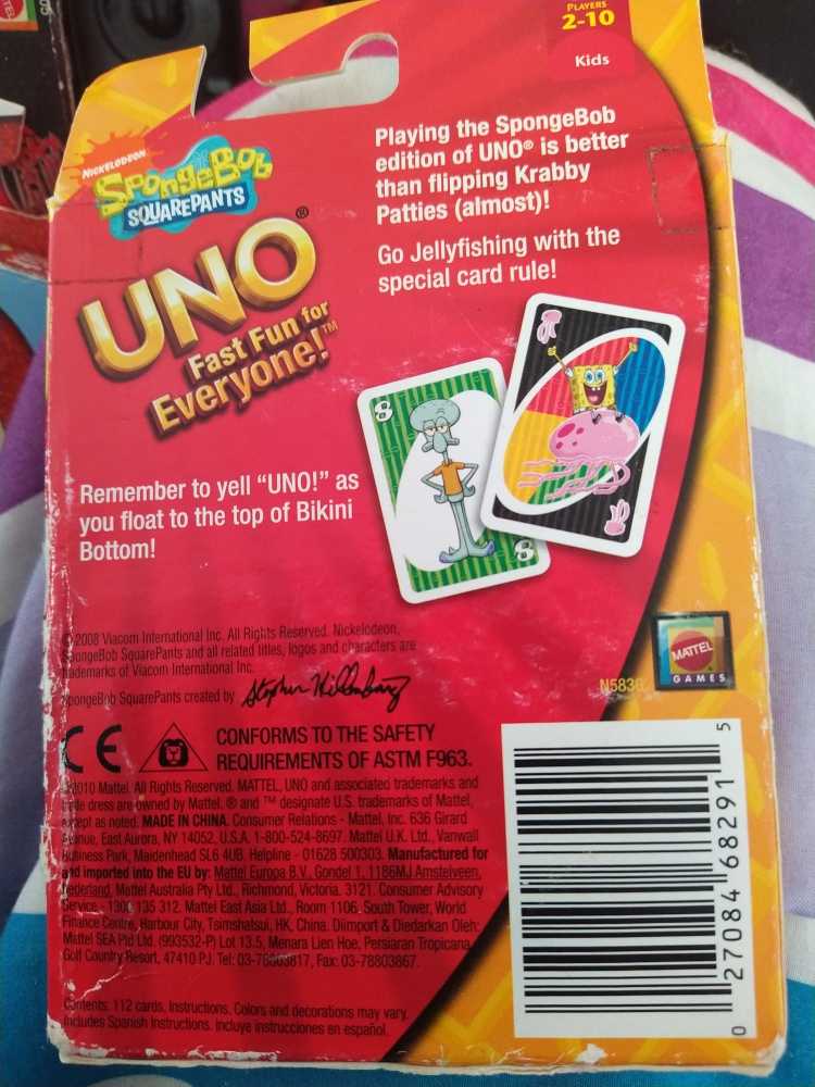 SpongeBob SquarePants  (2-10) board game collectible [Barcode 027084682915] - Main Image 2