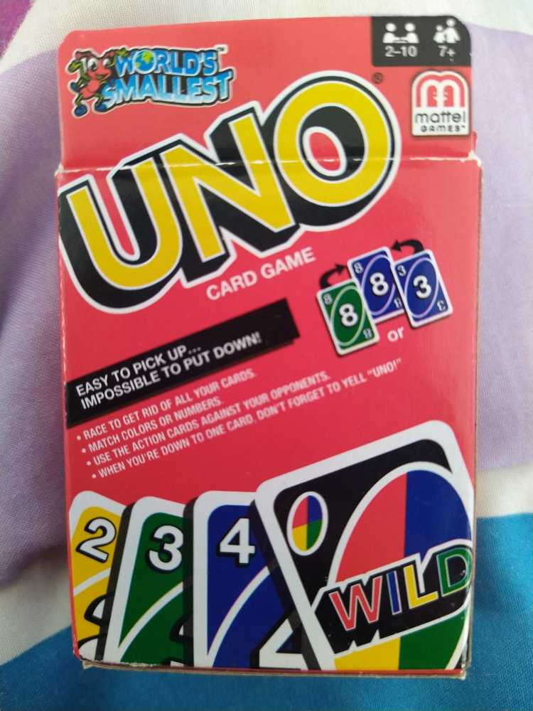 Uno World’s Smallest  (2-10) board game collectible - Main Image 2