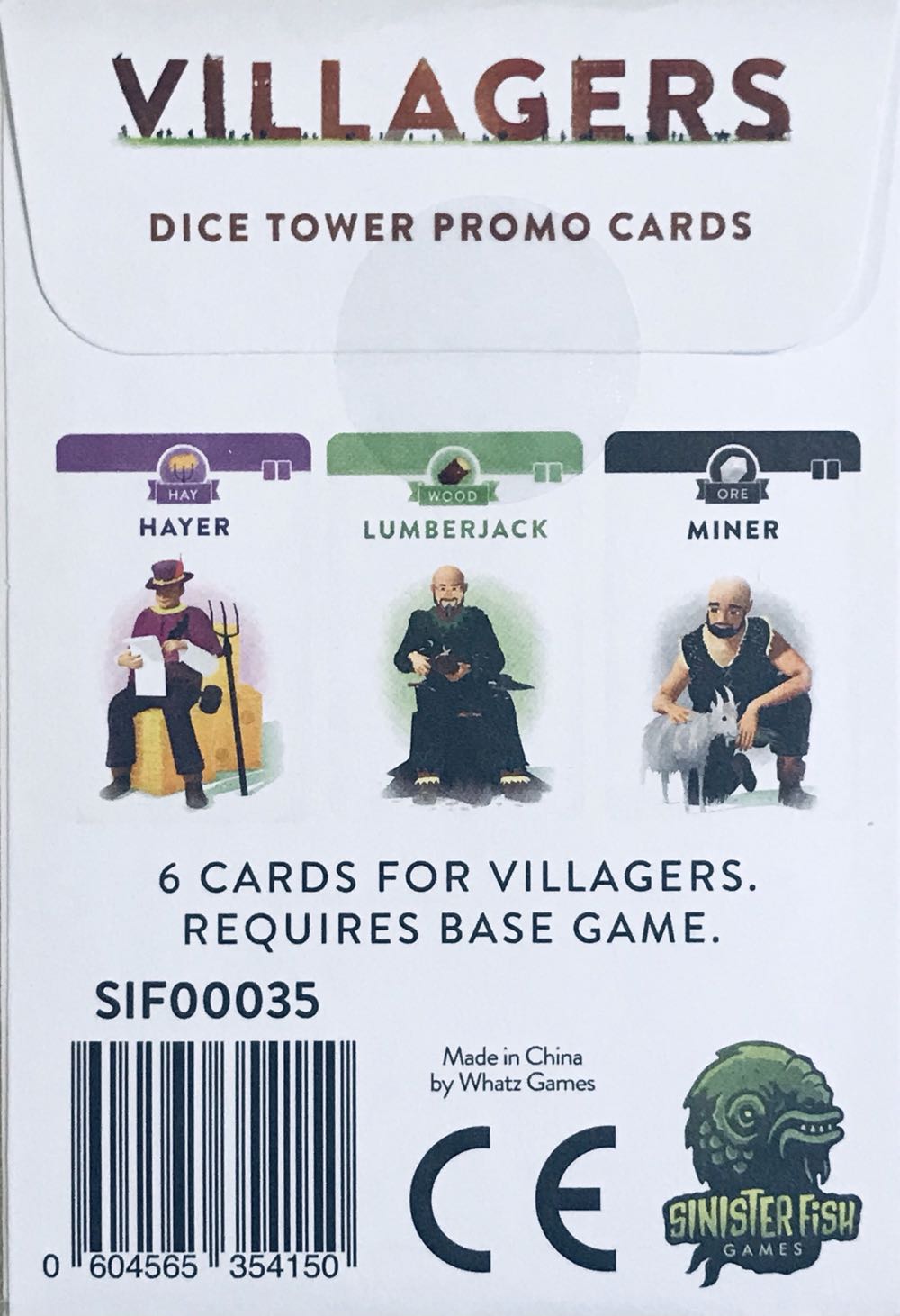 Villagers: Dice Tower Promo  (1-5) board game collectible - Main Image 2
