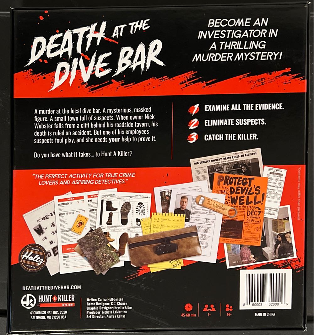 Hunt A Killer Murder Mystery: Death At The Dive Bar  (1+) board game collectible [Barcode 860003320006] - Main Image 2