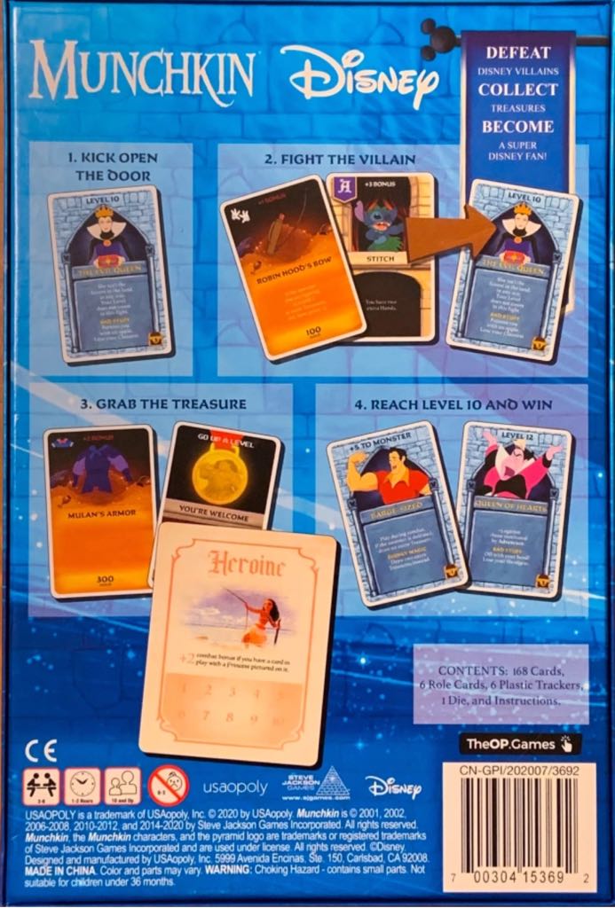 Munchkin Disney  (3 4 5 6) board game collectible [Barcode 700304153692] - Main Image 2