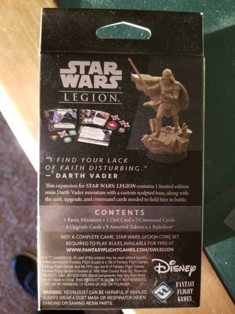Legion: Limited Edition Darth Vader Commander Expansion   (2) board game collectible [Barcode 841333108618] - Main Image 2