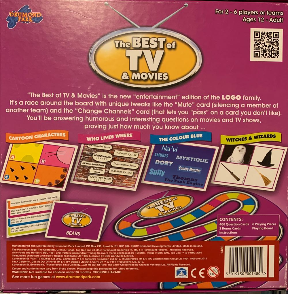 Logo Game: Best Of TV & Movies (UK)  (1-6) board game collectible [Barcode 5019150001480] - Main Image 2