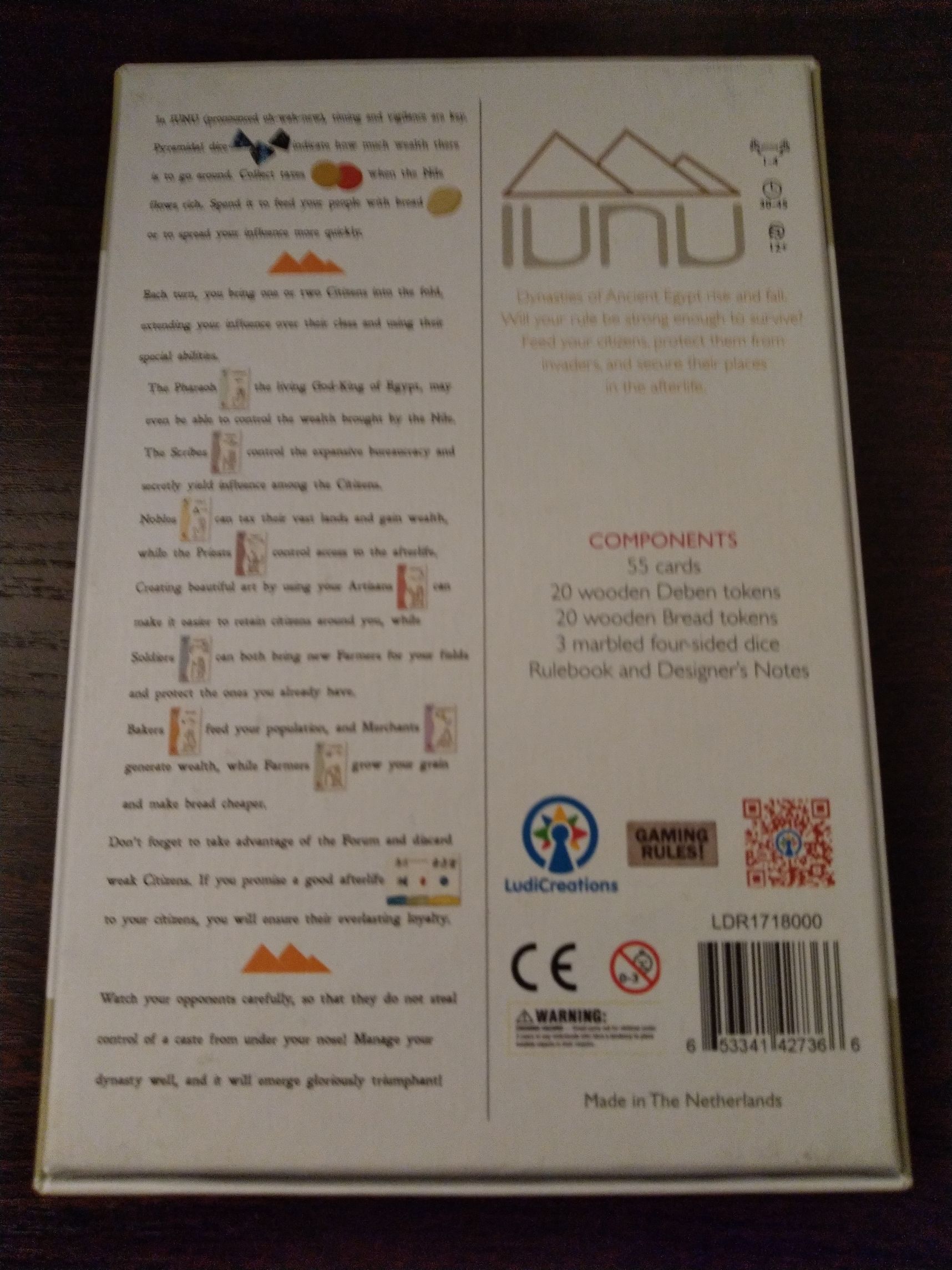 Iunu  (1-4) board game collectible [Barcode 653341427366] - Main Image 2