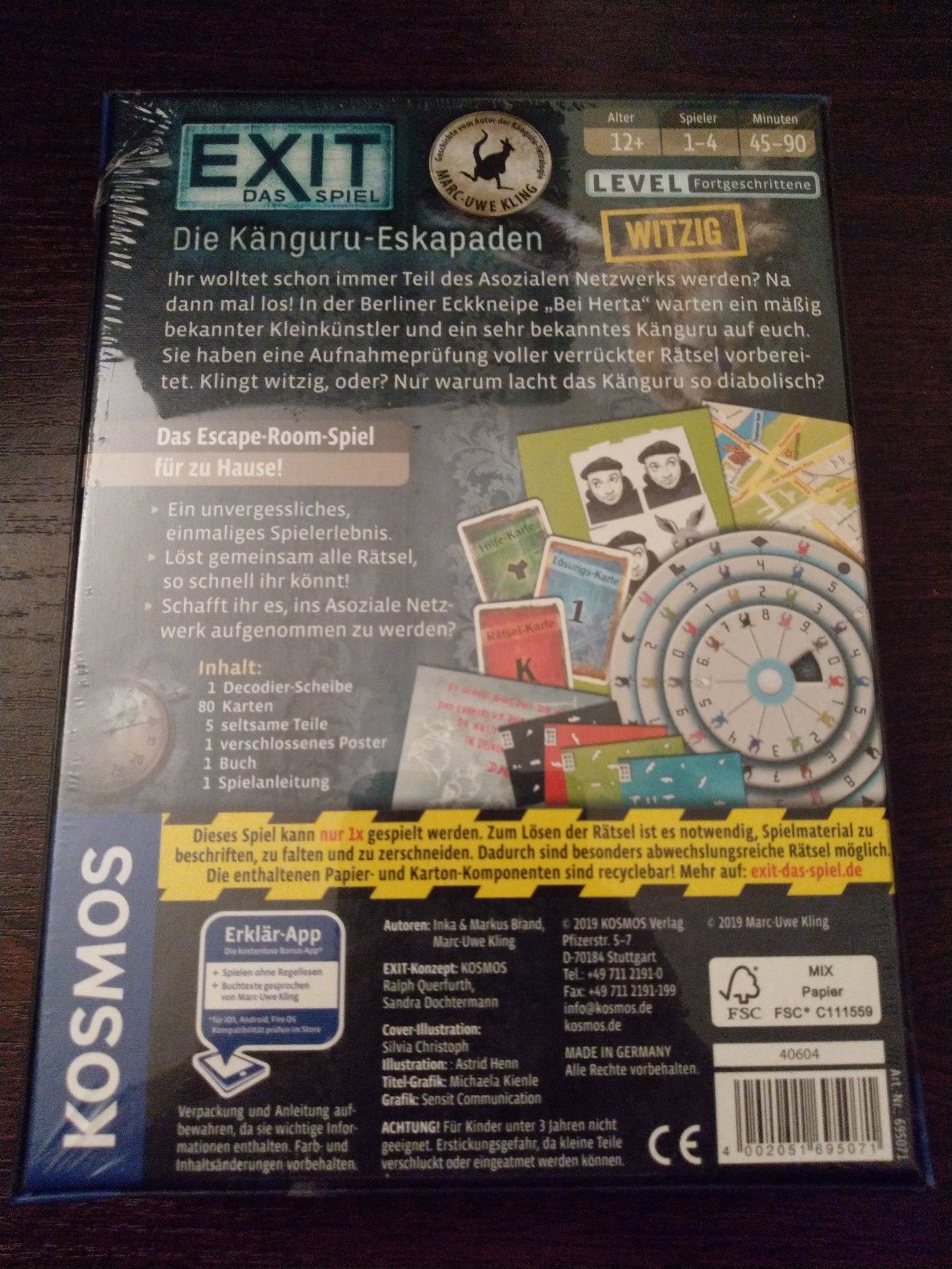 Exit - Das Spiel: Die Känguru-eskapaden  (1-4) board game collectible [Barcode 4002051695071] - Main Image 2