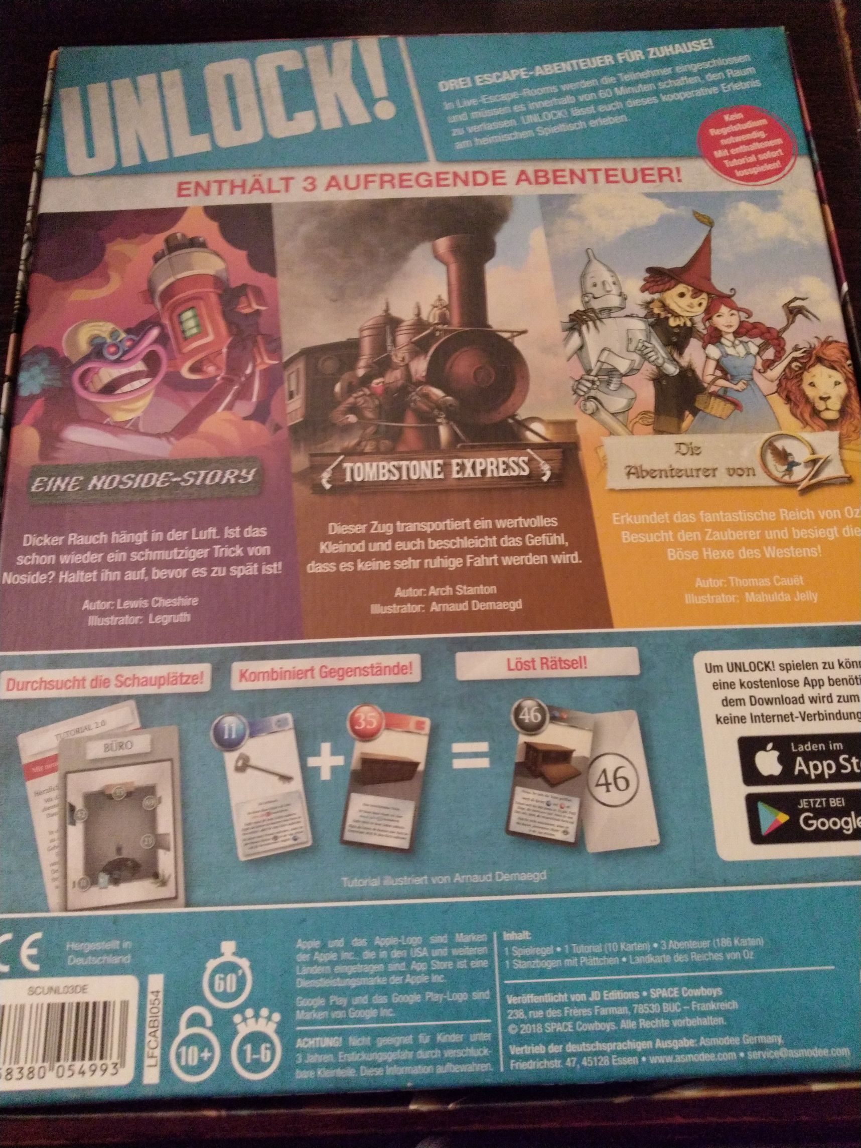 Unlock Secret Adventures German Asmodee Top  (1-6) board game collectible [Barcode 3558380054993] - Main Image 2