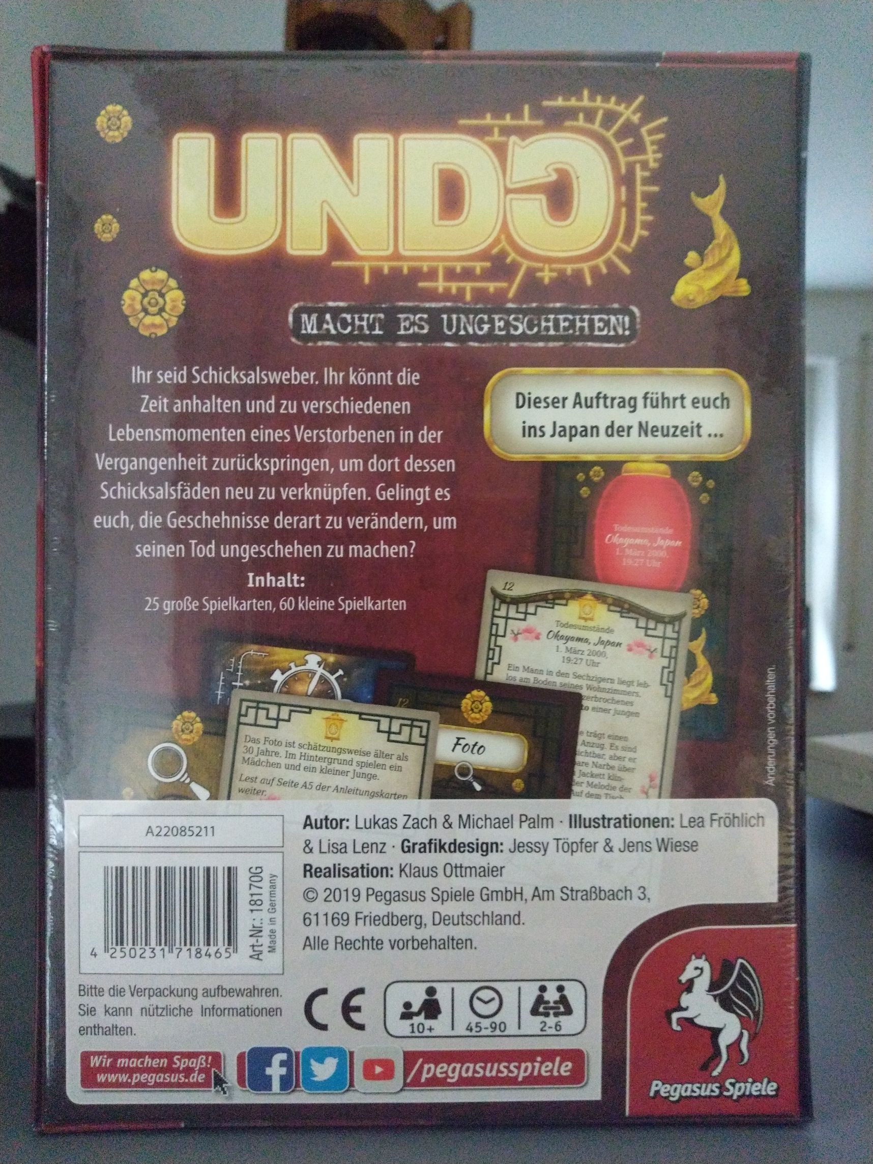 Undo - Das Kirschblütenfest  board game collectible [Barcode 4250231718465] - Main Image 2