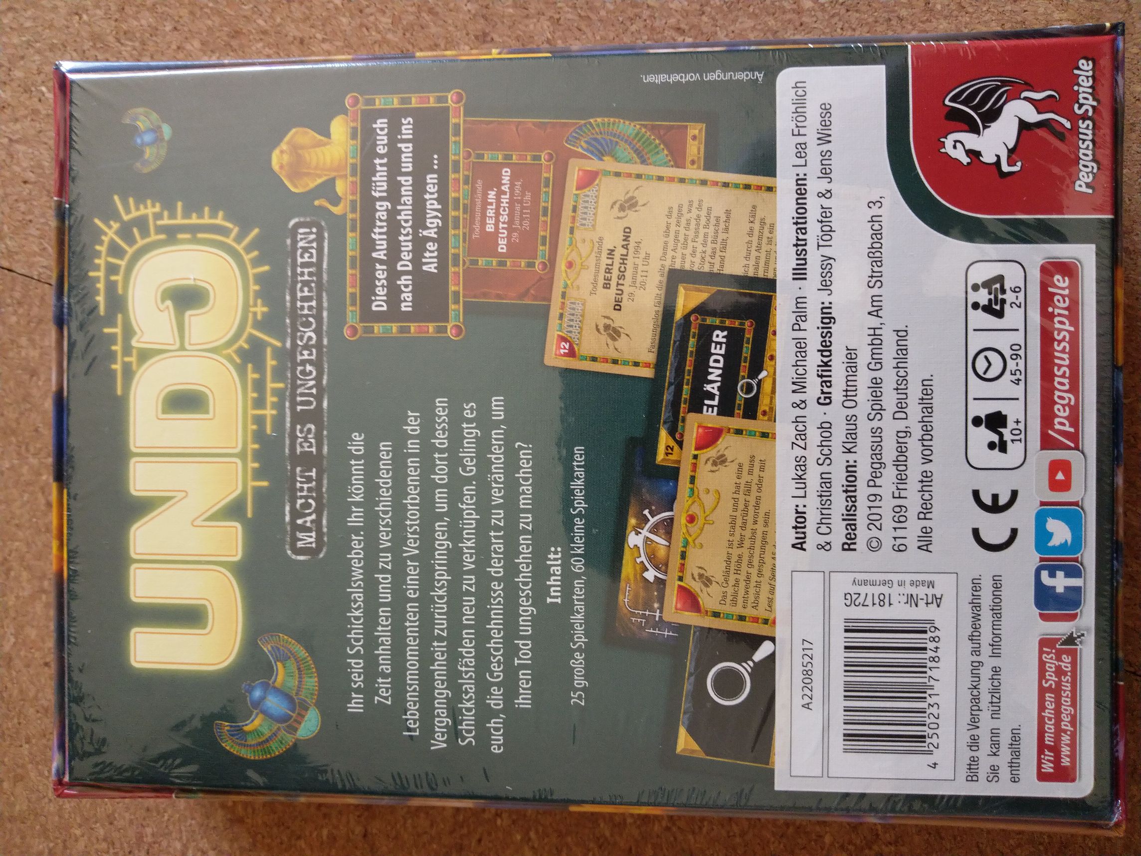 Undo - Fluch aus der Vergangenheit  board game collectible [Barcode 4250231718489] - Main Image 2