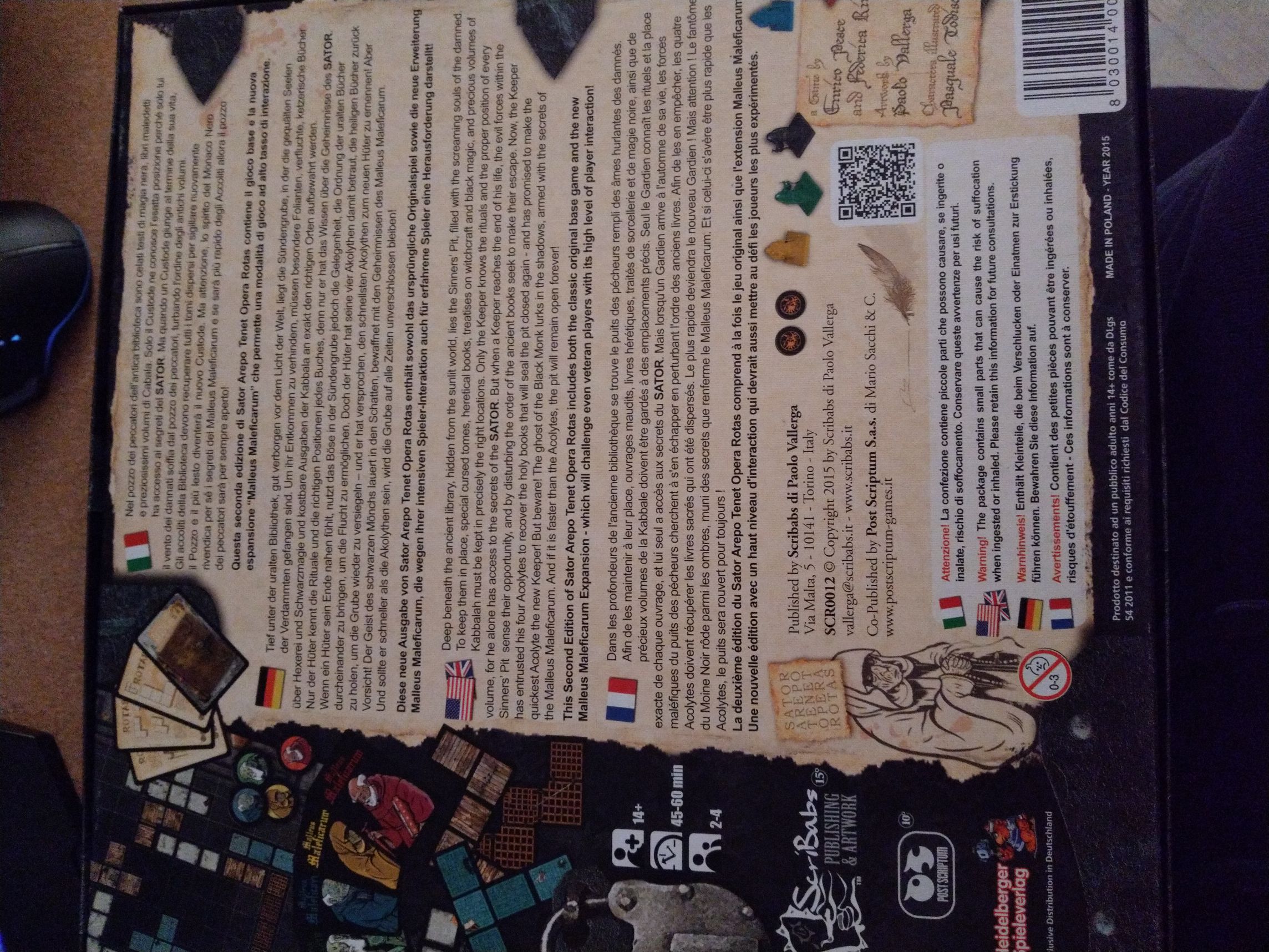 Sator - Neuauflage Incl. Malleus Maleficarum  board game collectible [Barcode 8030014000125] - Main Image 2