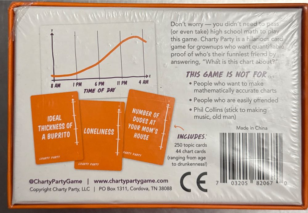 Charty Party The Adult Card Game Of Absurdly Funny Charts Graphs And Data Visualization  (3+) board game collectible [Barcode 703205820670] - Main Image 3